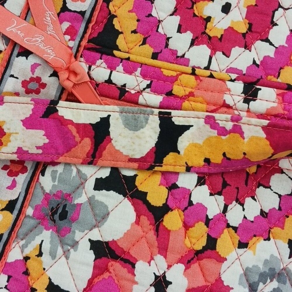 Vera Bradley Purse Pink Orange Floral Crossbody Bag Adjustable Strap - Picture 5 of 6